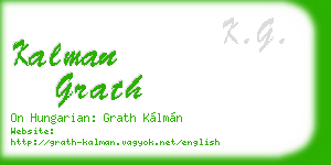 kalman grath business card