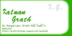 kalman grath business card